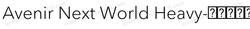 Avenir Next World Heavy字体转换